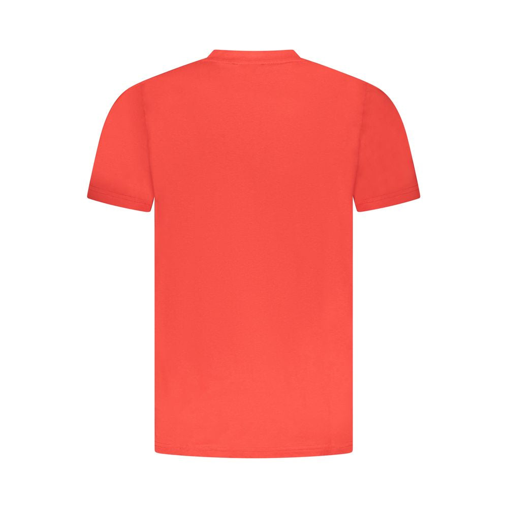 Cavalli Class Rotes Herren-T-Shirt aus Baumwolle