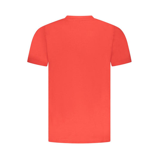 Cavalli Class Rotes Herren-T-Shirt aus Baumwolle