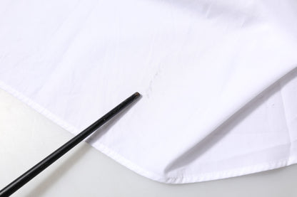 Dolce & Gabbana White Cotton Collared Shirt Long Sleeve Top