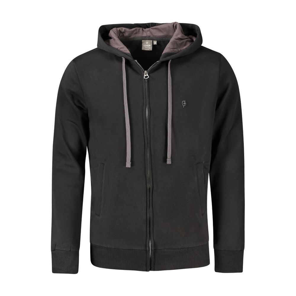 Coveri Moving Schwarzer Baumwoll-Herrenpullover