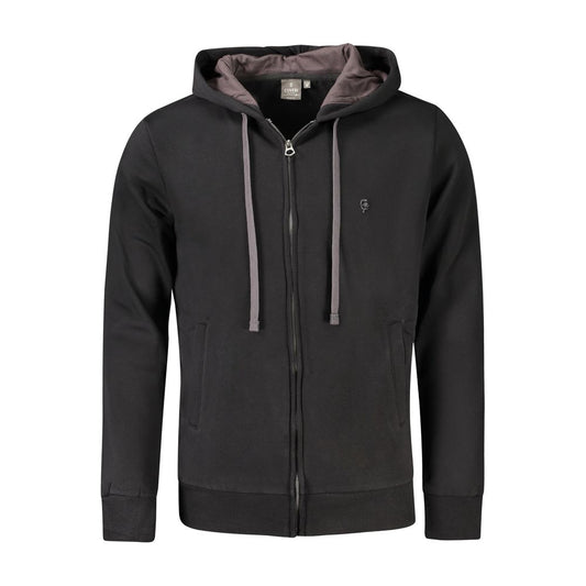 Coveri Moving Schwarzer Baumwoll-Herrenpullover