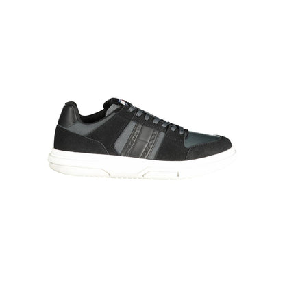 Tommy Hilfiger – Schwarze Leder-Sneaker für Herren
