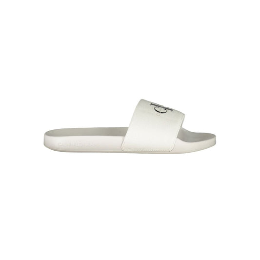 Calvin Klein Weiße Polyester-Damensandalen