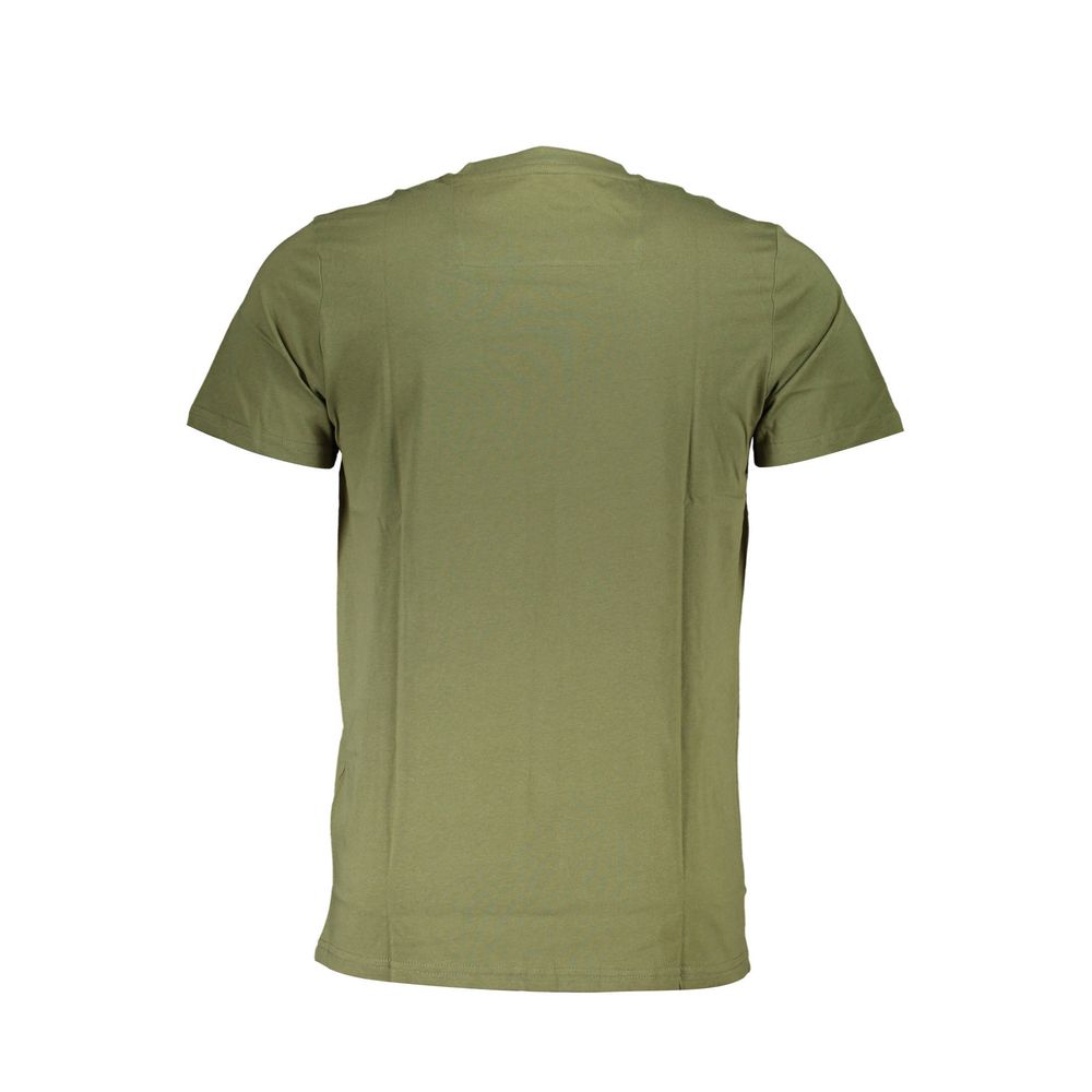 Cavalli Class Grünes Herren-T-Shirt aus Baumwolle