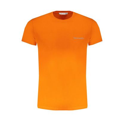 Orangefarbenes Baumwoll-T-Shirt von Trussardi