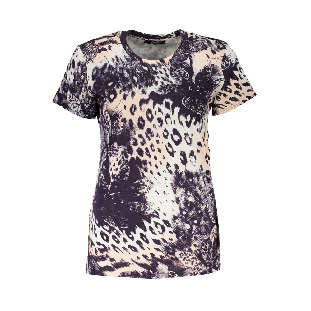 Cavalli Class Rosa Baumwoll-T-Shirt für Damen