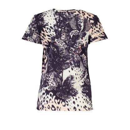 Cavalli Class Rosa Baumwoll-T-Shirt für Damen