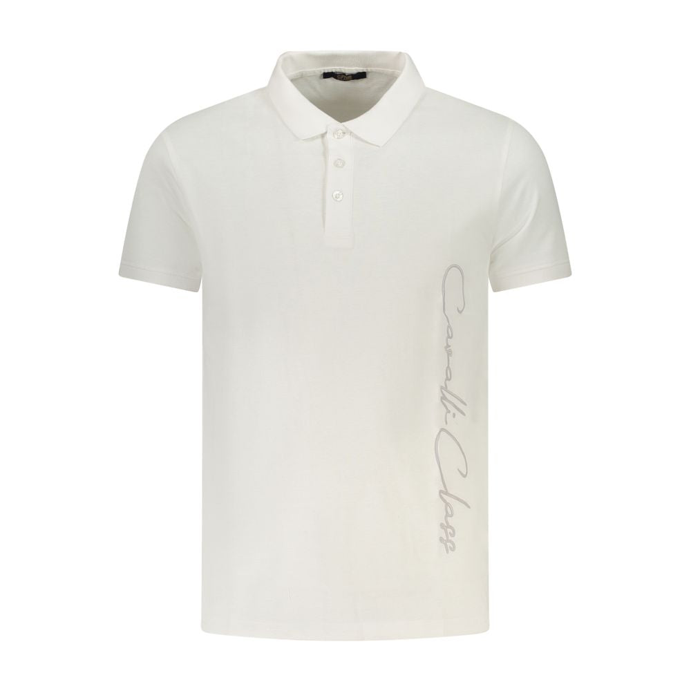 Cavalli Class Poloshirt aus weißer Baumwolle für Herren