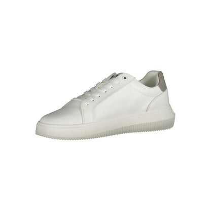 Calvin Klein Herren-Sneaker aus weißem Leder