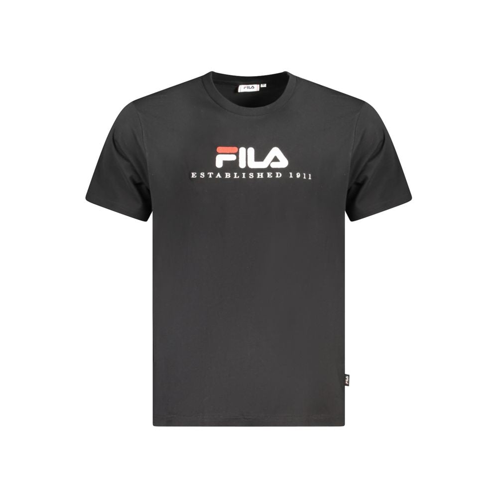 Fila – Schwarzes Unisex-T-Shirt aus Baumwolle