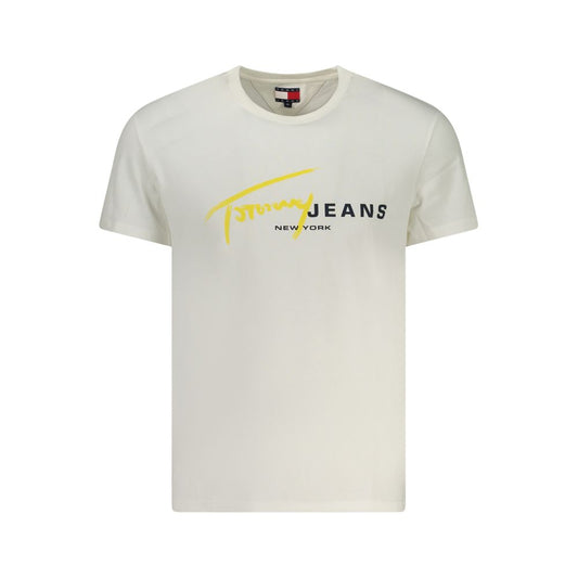 Tommy Hilfiger – Weißes Herren-T-Shirt aus Baumwolle