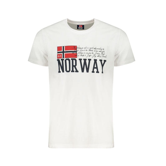 Norwegen 1963 Weißes Baumwoll-T-Shirt