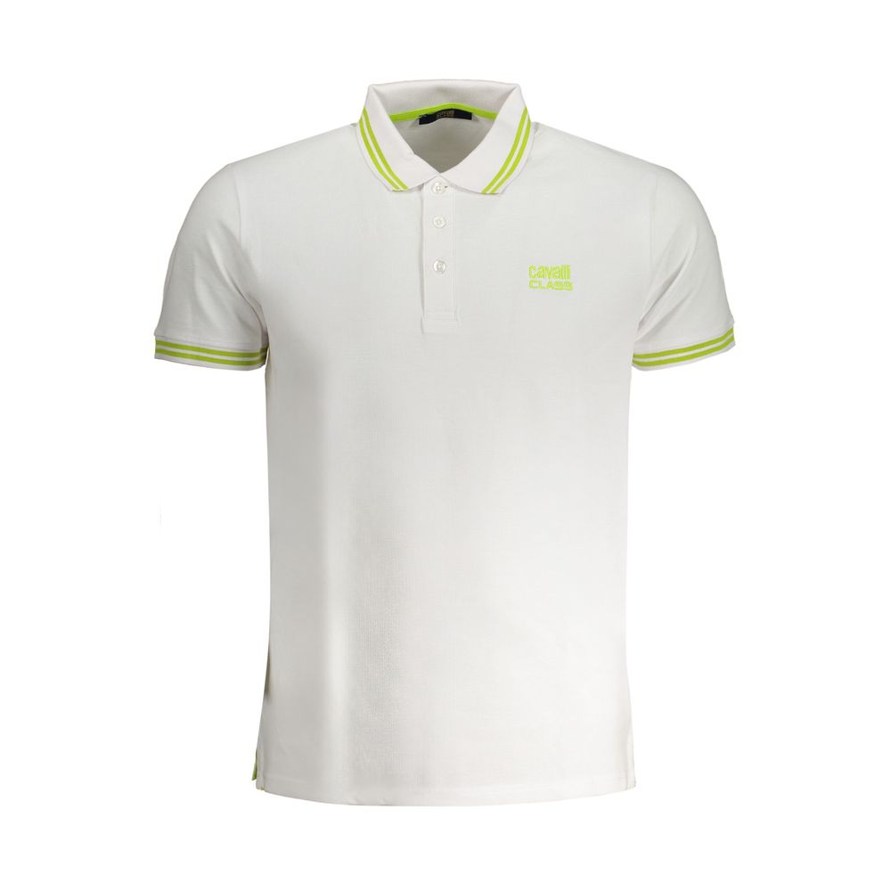 Weißes Poloshirt aus Baumwolle von Cavalli Class