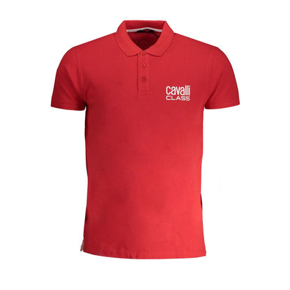 Rotes Poloshirt aus Baumwolle der Cavalli Class