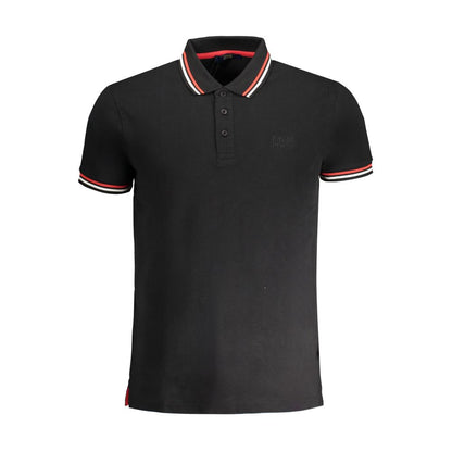 Schwarzes Poloshirt aus Baumwolle von Cavalli Class