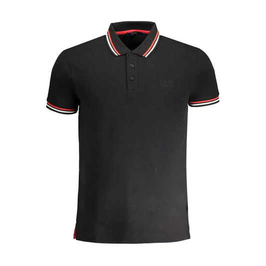 Schwarzes Poloshirt aus Baumwolle von Cavalli Class
