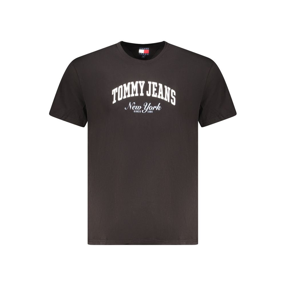 Tommy Hilfiger – Schwarzes Baumwoll-T-Shirt für Herren