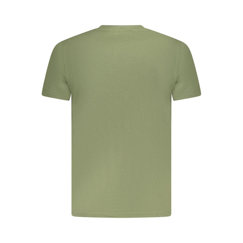 Cavalli Class Grünes Herren-T-Shirt aus Baumwolle