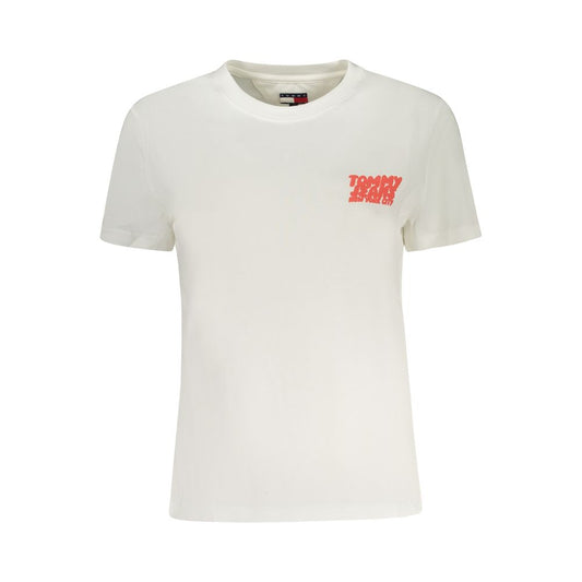 Tommy Hilfiger Beiges Baumwoll-T-Shirt für Damen