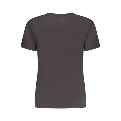 Tommy Hilfiger – Schwarzes Baumwoll-T-Shirt für Damen