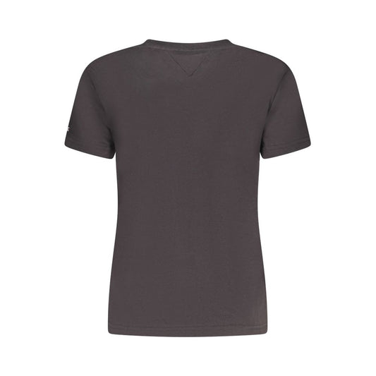 Tommy Hilfiger – Schwarzes Baumwoll-T-Shirt für Damen