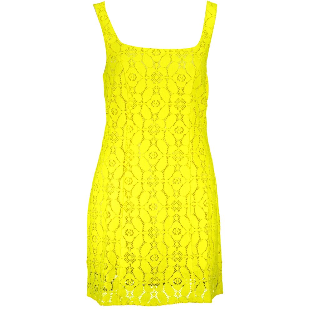 Desigual Yellow Polyester Women Sleeveless Dress