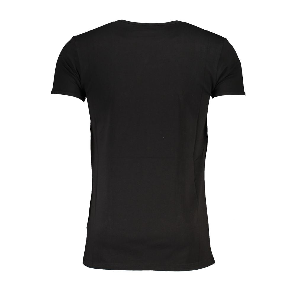 Schwarzes Baumwoll-T-Shirt der Cavalli Class