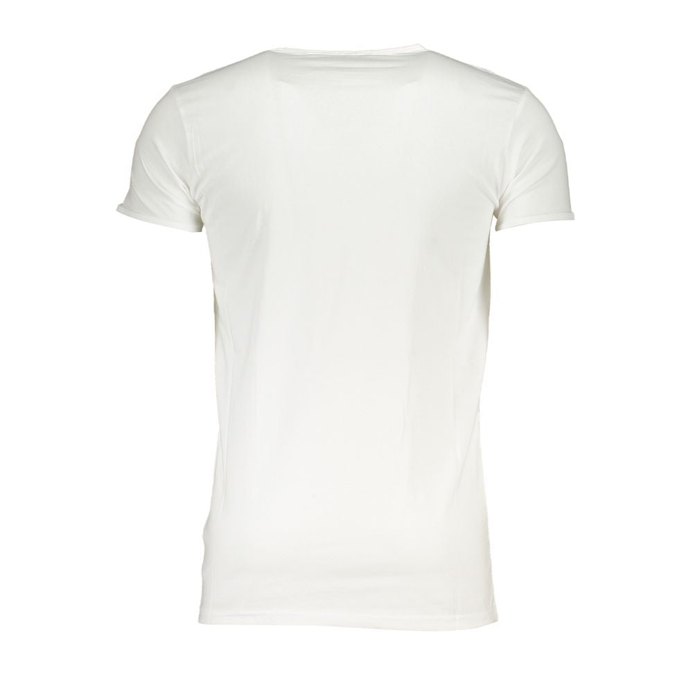 Weißes Baumwoll-T-Shirt der Cavalli Class