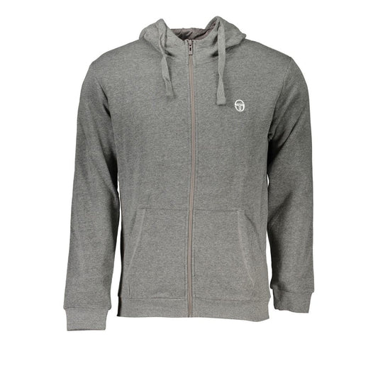 Sergio Tacchini Grauer Baumwoll-Kapuzenpullover für Herren