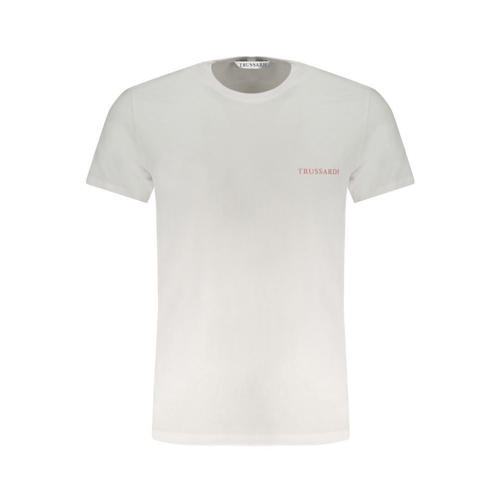 Weißes Baumwoll-T-Shirt von Trussardi