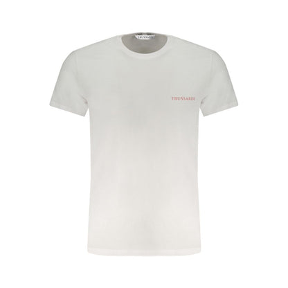 Weißes Baumwoll-T-Shirt von Trussardi