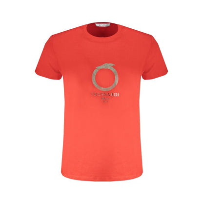 Rotes Baumwoll-T-Shirt von Trussardi