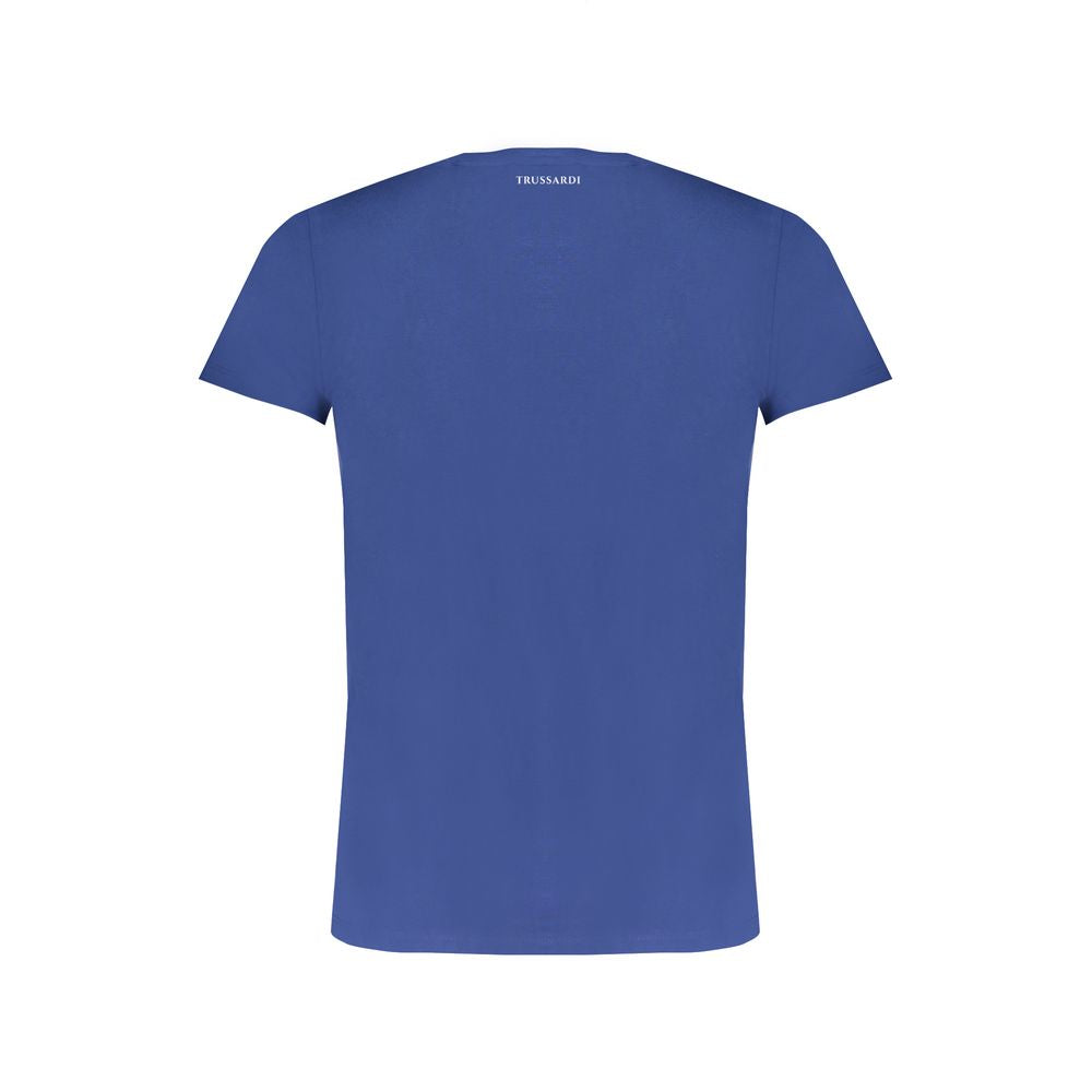 Blaues Baumwoll-T-Shirt von Trussardi