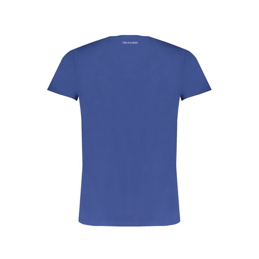 Blaues Baumwoll-T-Shirt von Trussardi