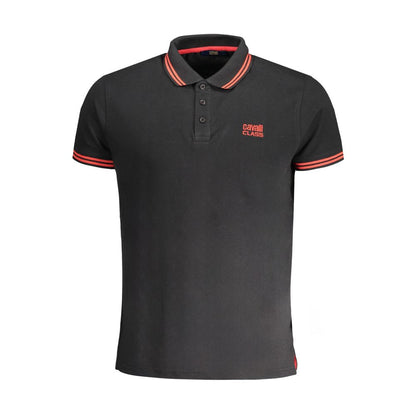 Schwarzes Poloshirt aus Baumwolle von Cavalli Class