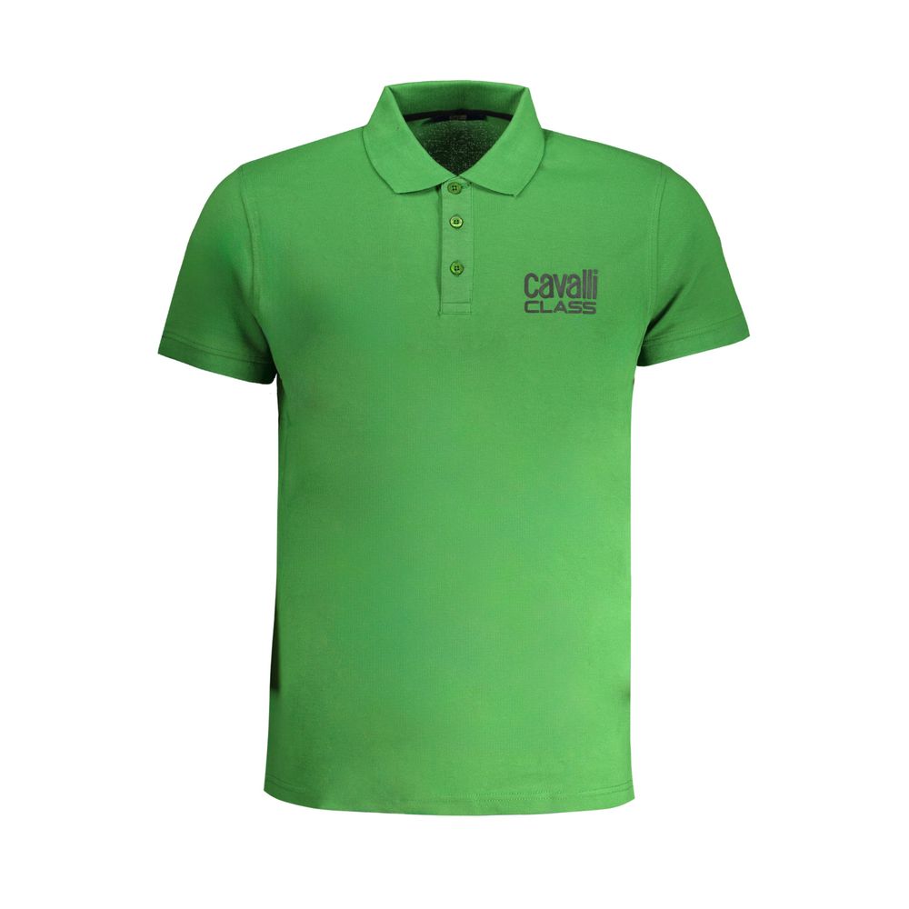 Grünes Poloshirt aus Baumwolle von Cavalli Class