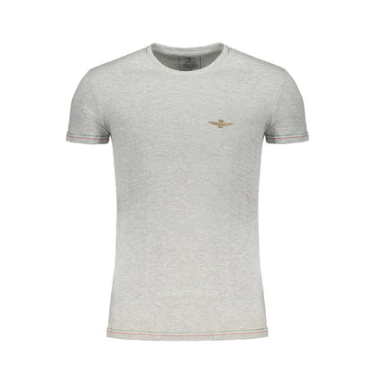 Aeronautica Militare Braunes Herren-T-Shirt aus Baumwolle