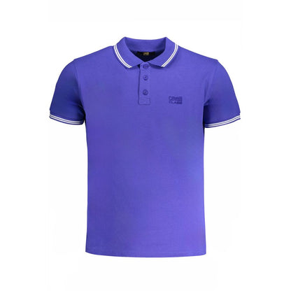 Cavalli Class Poloshirt aus blauer Baumwolle