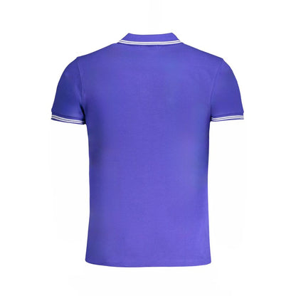 Cavalli Class Poloshirt aus blauer Baumwolle