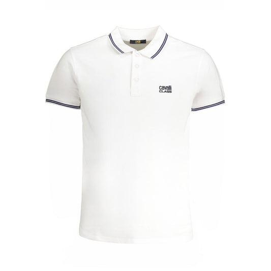 Weißes Poloshirt aus Baumwolle von Cavalli Class