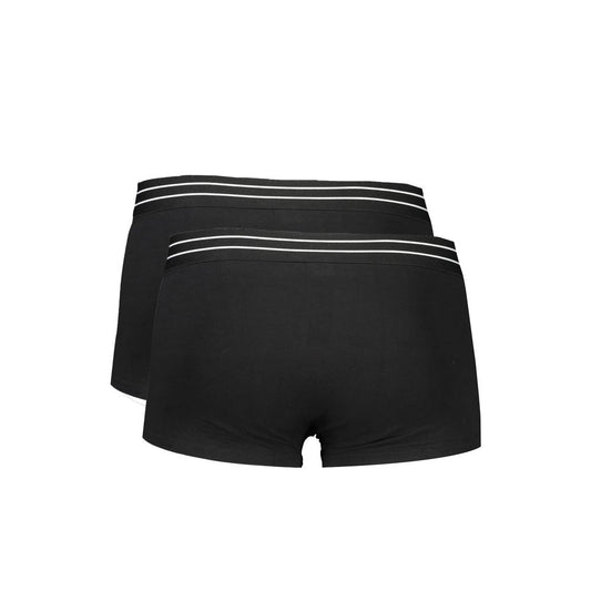 Cavalli Class Herren-Boxershorts aus schwarzer Baumwolle