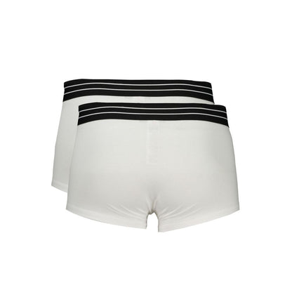 Cavalli Class Herren-Boxershorts aus weißer Baumwolle