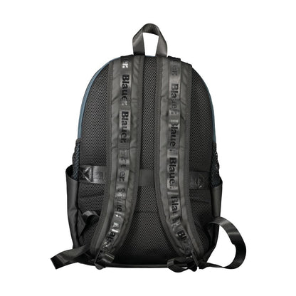Blauer grüner Polyester-Rucksack