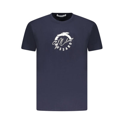 Trussardi Blaues Herren-T-Shirt aus Baumwolle