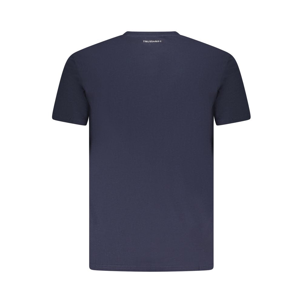 Trussardi Blaues Herren-T-Shirt aus Baumwolle