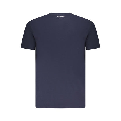 Trussardi Blaues Herren-T-Shirt aus Baumwolle