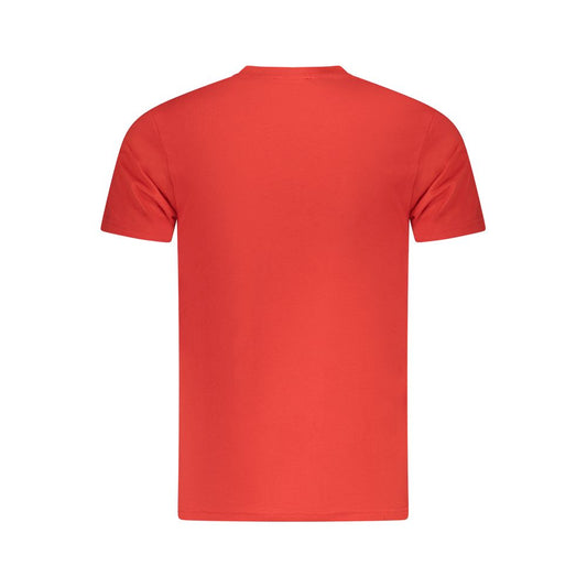 Cavalli Class Rotes Herren-T-Shirt aus Baumwolle