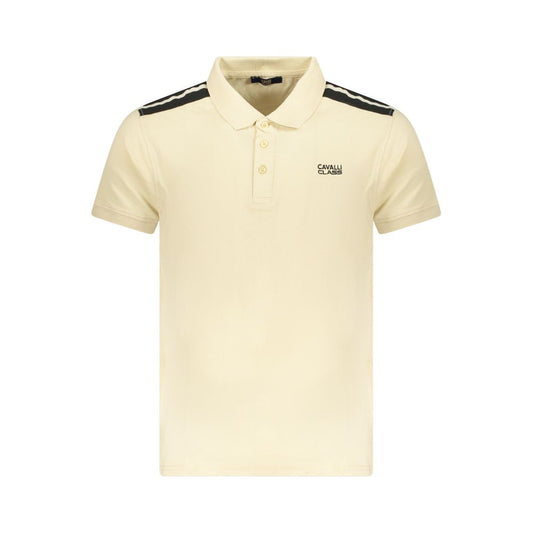 Cavalli Class Beiges Poloshirt aus Baumwolle für Herren