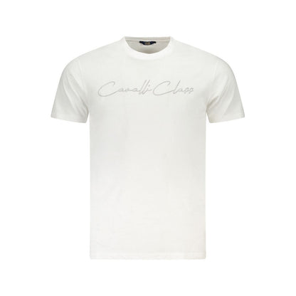 Cavalli Class Herren-T-Shirt aus weißer Baumwolle