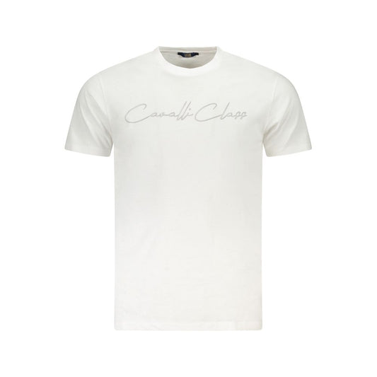 Cavalli Class Herren-T-Shirt aus weißer Baumwolle